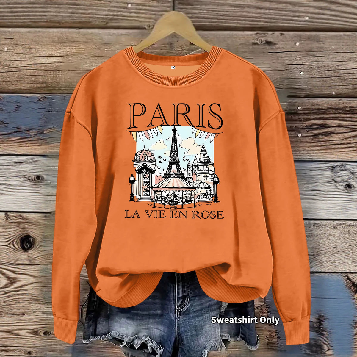 Round neck fleece hoodie for women