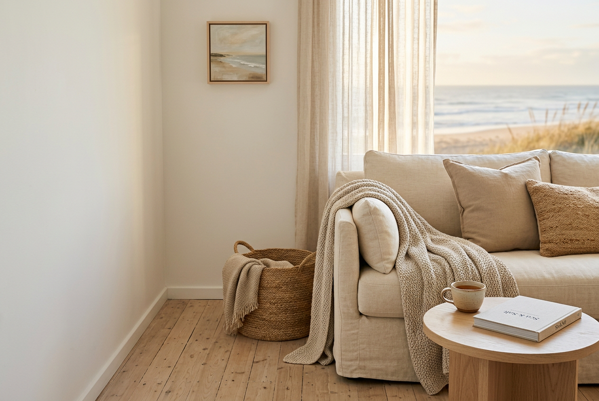 Cozy coastal homepage background